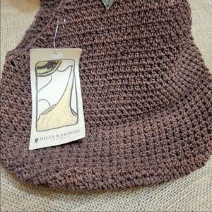 Vintage Helen Kaminski Carillo Woven Raffia Sac shoulder bag bucket bag